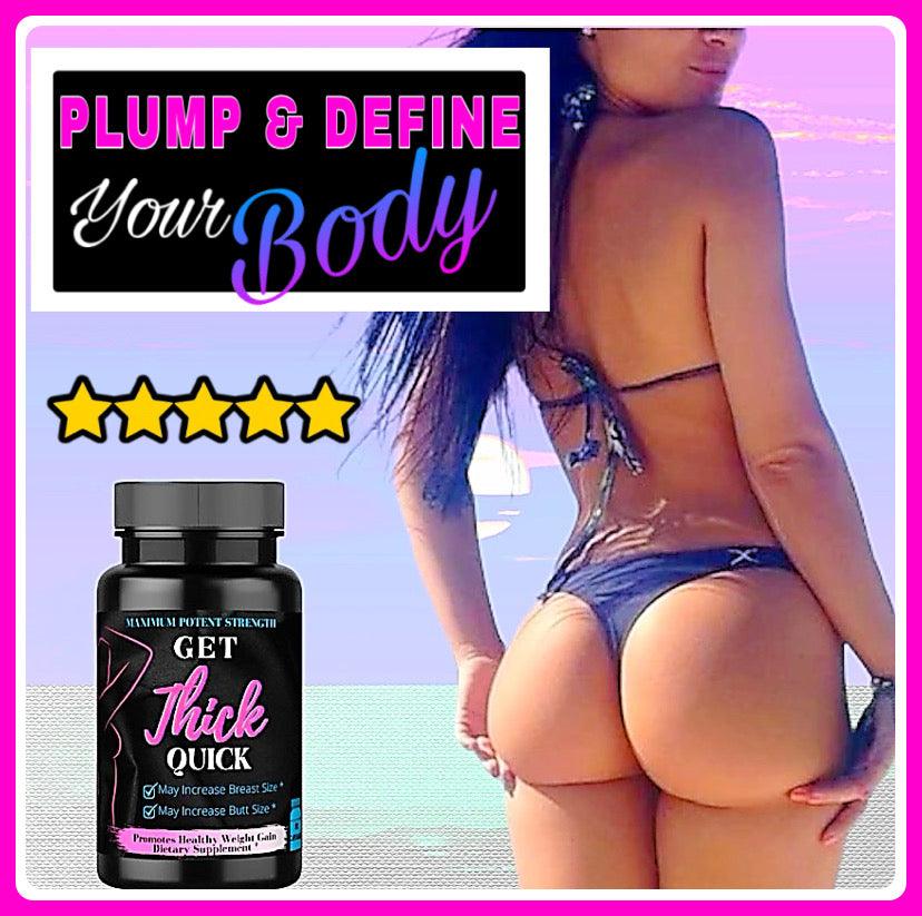 Max Strength Get Thick Quick Bigger Butt, Hips, Enhancement & Longer Hair Pills - Black - Get Thick Products