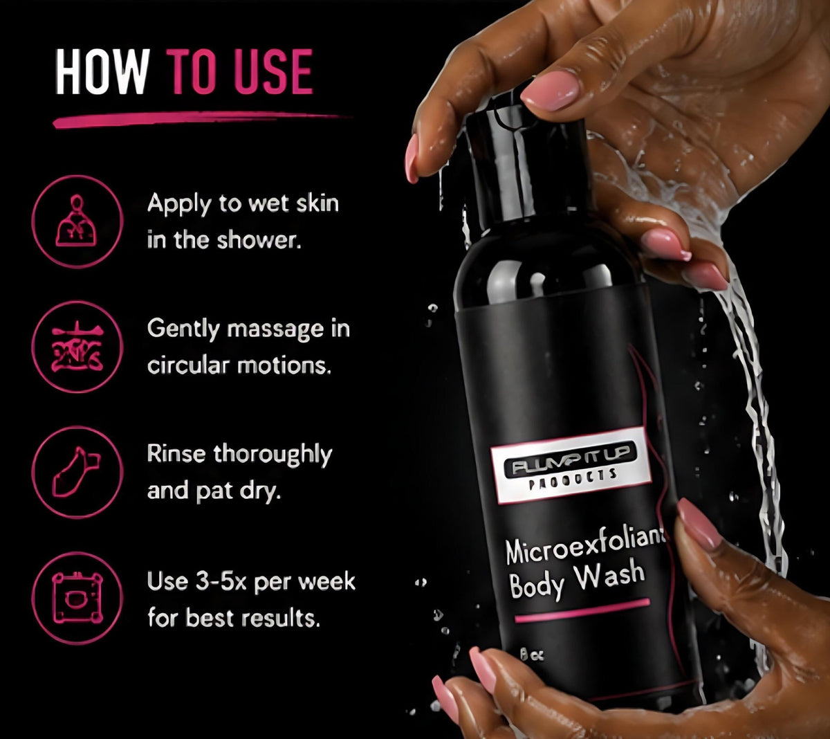 Plump It Up Body Wash – Natural Skin Plumping & Exfoliating Body Wash for Youthful Glow - Get Thick Products