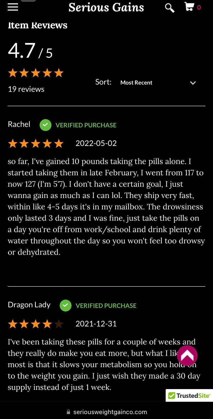 Serious Gains Weight Gain Pills – Fast-Solution for Effective Weight Gain a pound a week