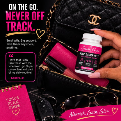 Serious Gains™ Weight Gain Support Capsules – Daily Nutritional Support for Healthy Weight Goals - Get Thick Products