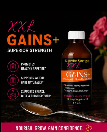 Weight Gain Syrup - XXL Gains with Butt Enhancement Herbs USA - Get Thick Products