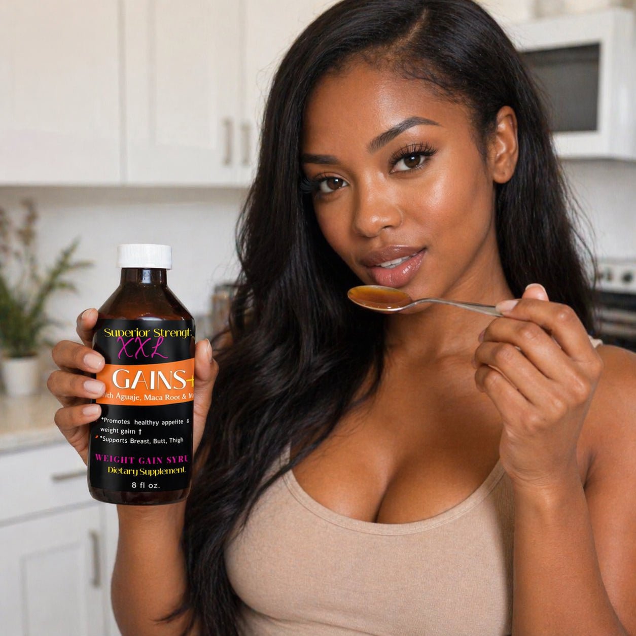 Weight Gain Syrup - XXL Gains with Butt Enhancement Herbs USA - Get Thick Products