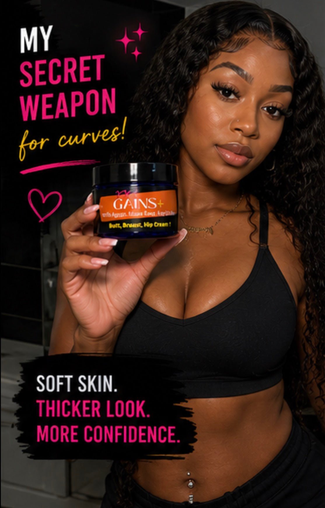 XXL Gains+™ Enhancement Cream – Curvy Body Target Cream with Akpi, Maca & Aguaje - Get Thick Products