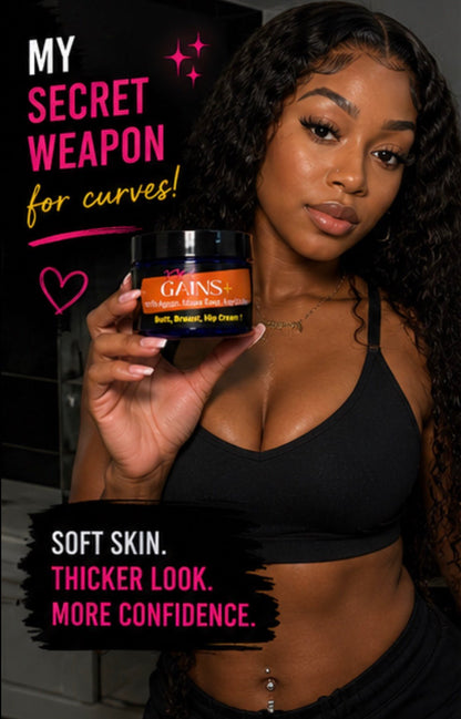 XXL Gains+™ Enhancement Cream – Curvy Body Target Cream with Akpi, Maca & Aguaje - Get Thick Products